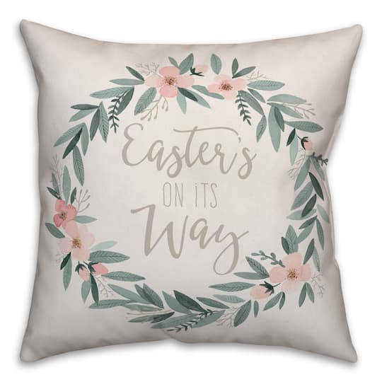Easter&#x27;s on Its Way Throw Pillow